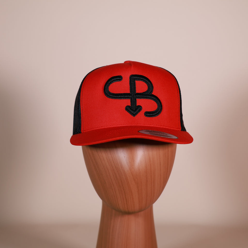 SB Black/Red Trucker Cap