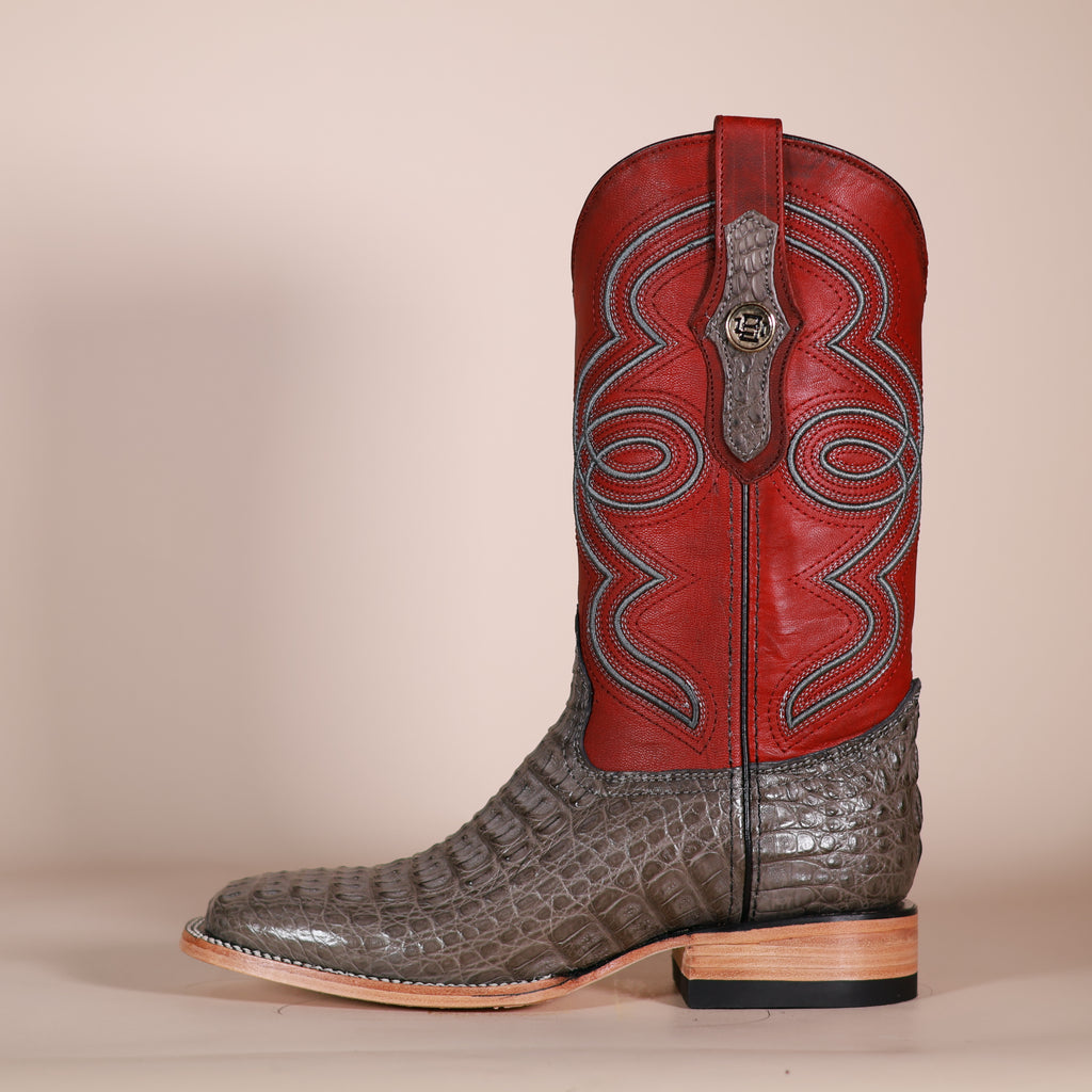 Bronzer Genuine Caiman Belly Exotic Boots – Chocolate Brown
