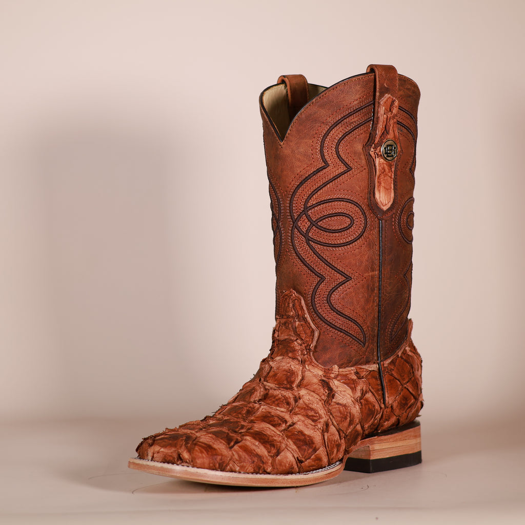 Bronzer Genuine Pirarucu Exotic Boots – Rustic Brown