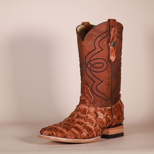 Bronzer Genuine Pirarucu Exotic Boots – Rustic Brown